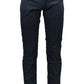 Elegant Blue Cotton Trousers
