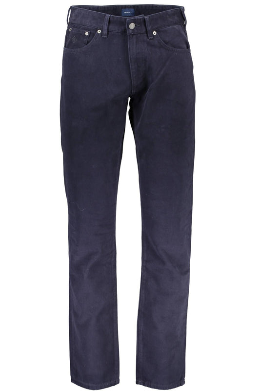 Elegant Blue Cotton Trousers for Men