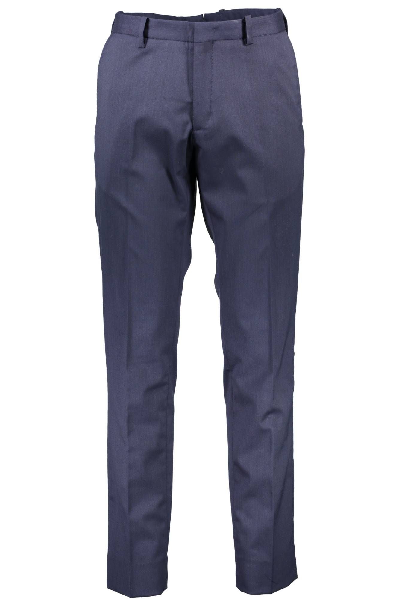 Elegant Blue Polyester Trousers