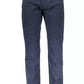 Chic Blue Cotton Stretch Trousers