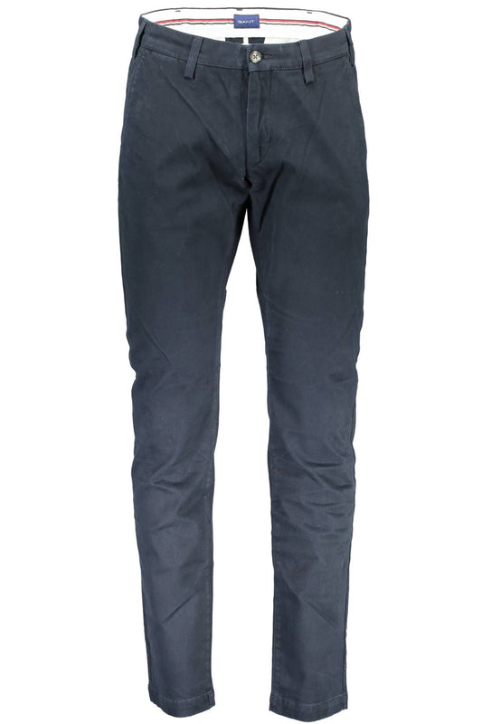 Elegant Blue Cotton Trousers with Sleek Design