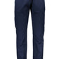 Chic Blue Cotton Trousers with Classic Logo Detail