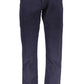 Elegant Blue Cotton Trousers