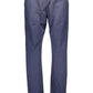 Elegant Blue Cotton Trousers with Logo Detail