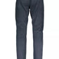 Chic Blue Cotton Stretch Trousers