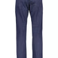 Chic Blue Cotton Stretch Trousers
