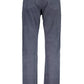 Slim Fit Cotton Blend Blue Trousers