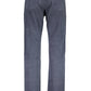 Sleek Cotton Slim-Fit Trousers in Blue