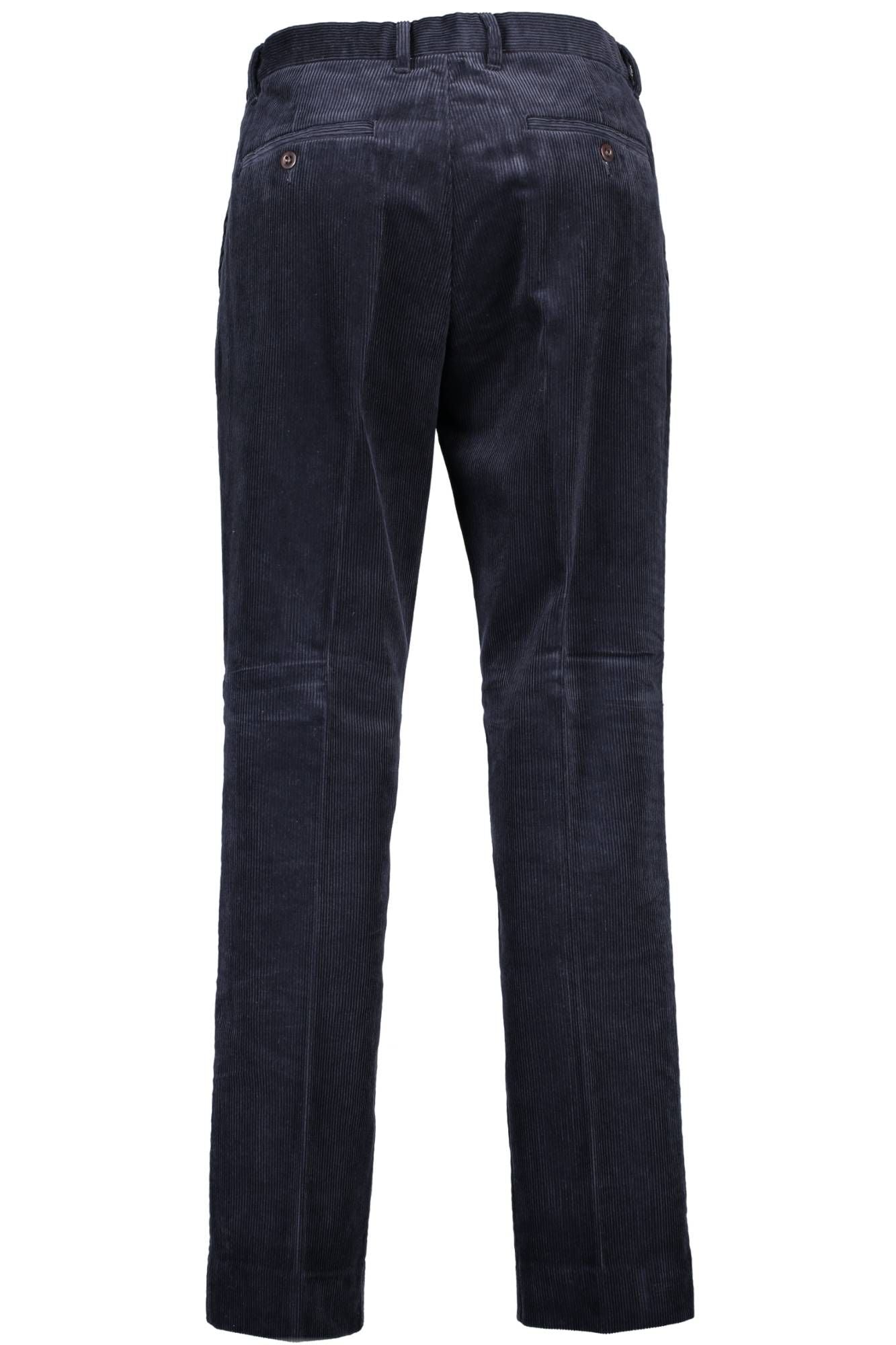 Elegant Slim-Fit Cotton Trousers - Blue