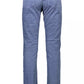 Chic Blue Stretch Cotton Trousers