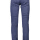 Elegant Blue Cotton Trousers