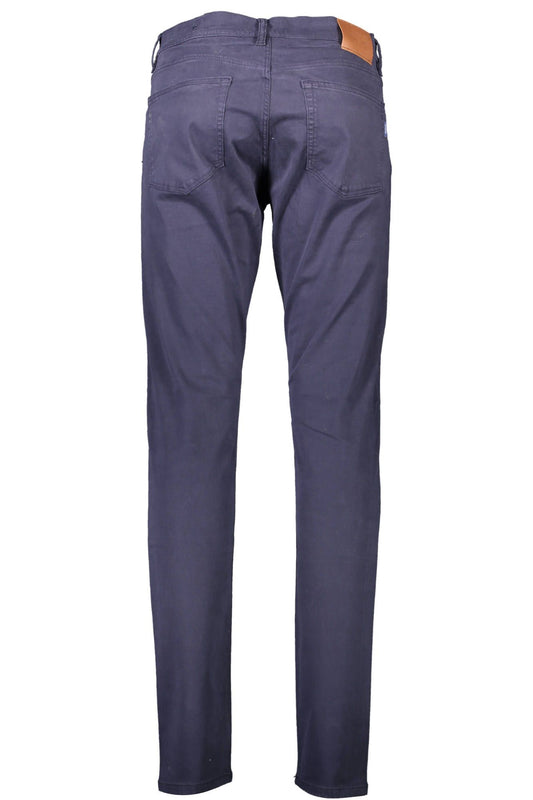 Chic Blue 5-Pocket Cotton Trousers