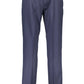 Elegant Blue Polyester Trousers