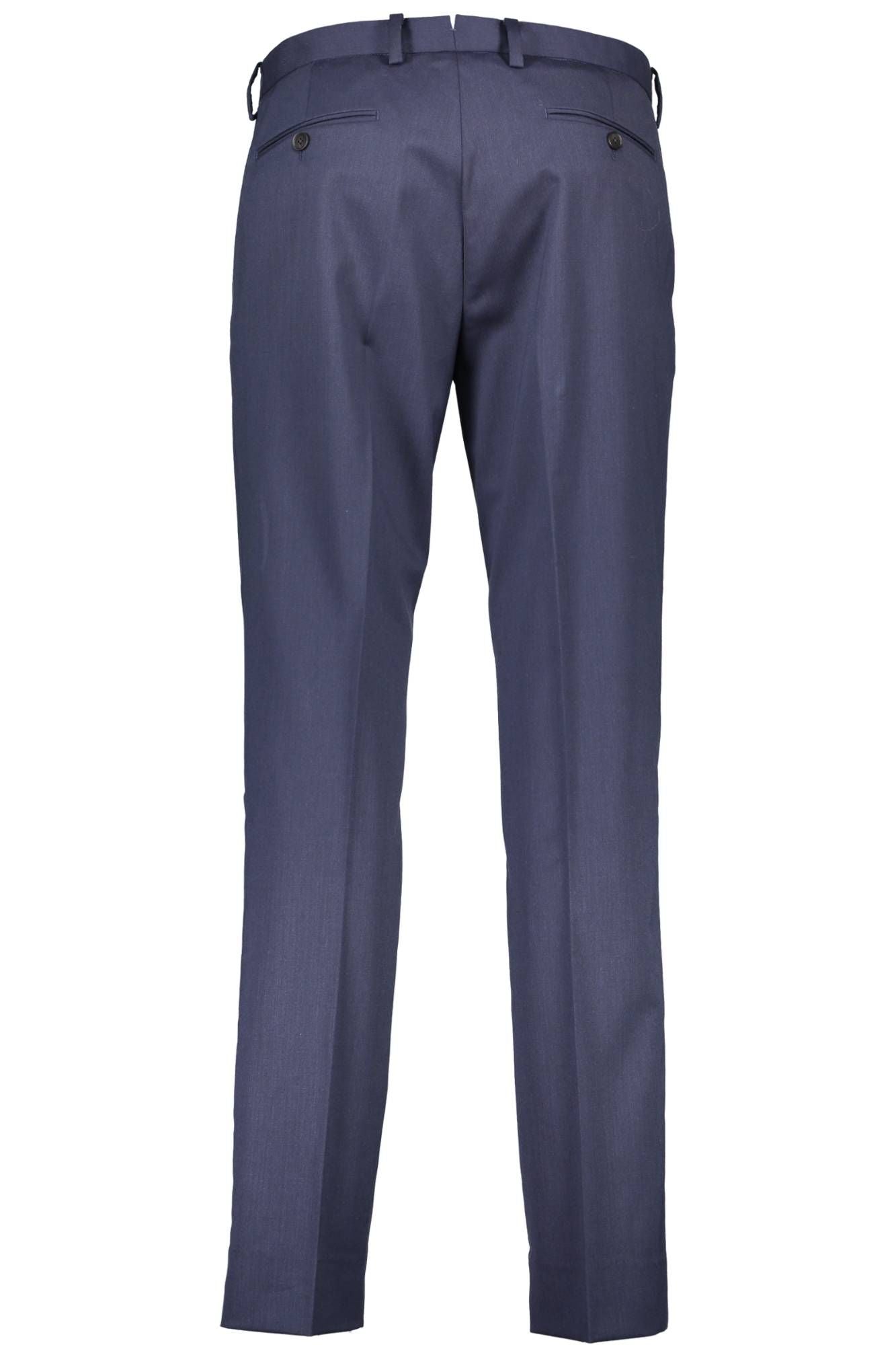 Elegant Blue Polyester Trousers