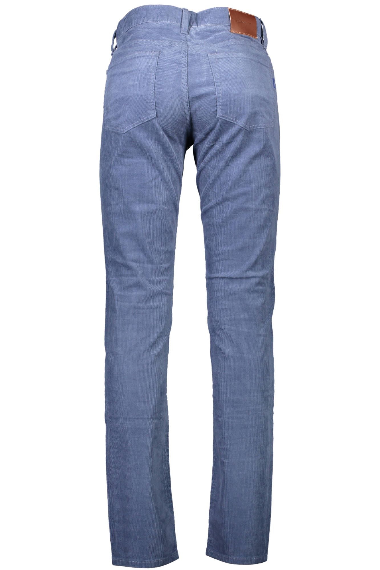 Elegant Blue Cotton Trousers for Men