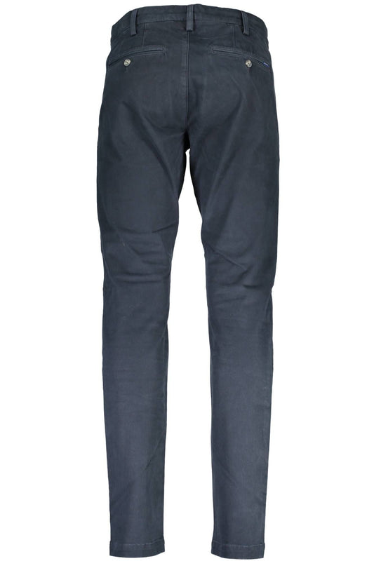 Elegant Blue Cotton Trousers with Sleek Design