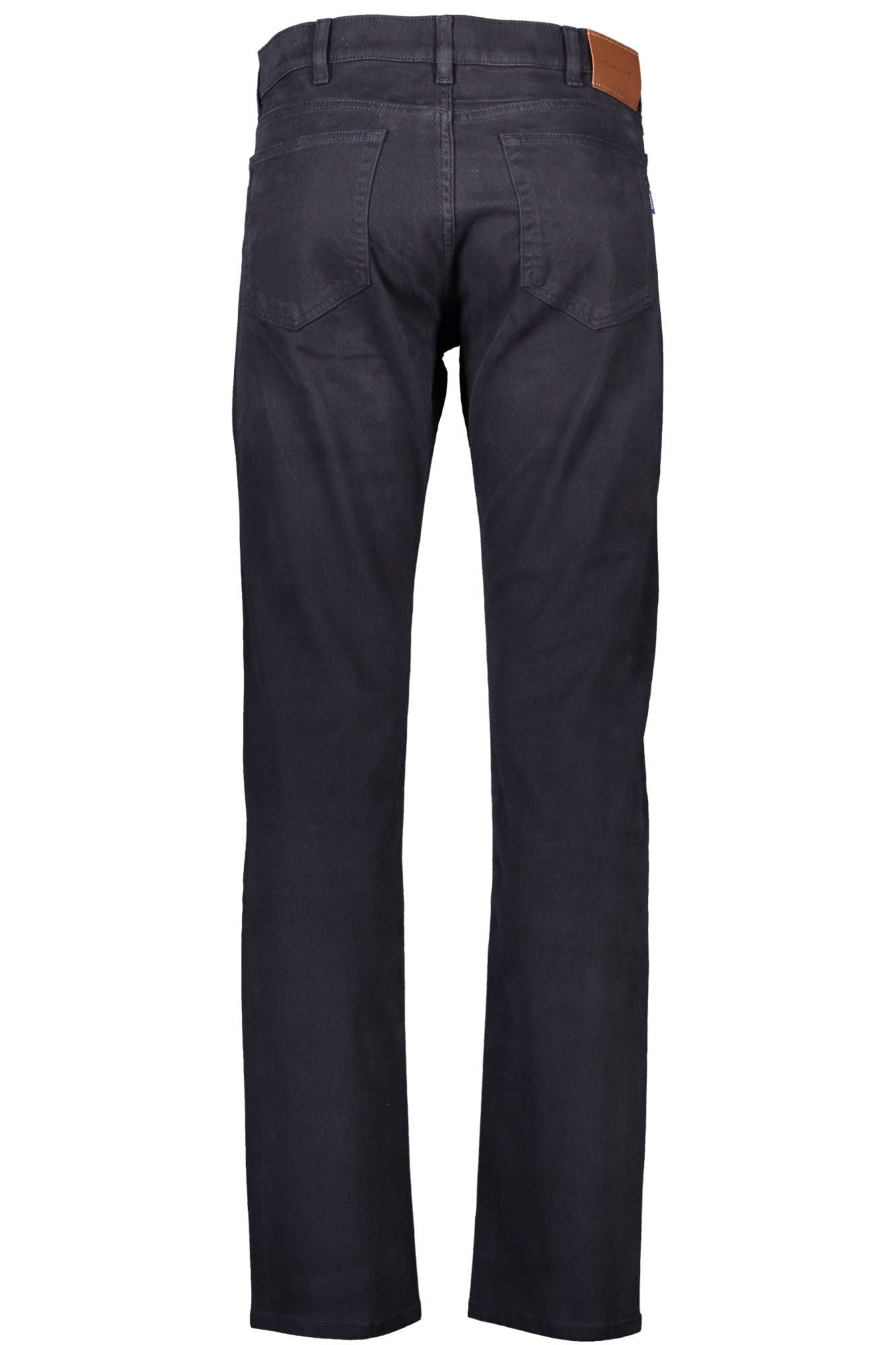 Chic Blue Cotton Trousers with Logo Detail