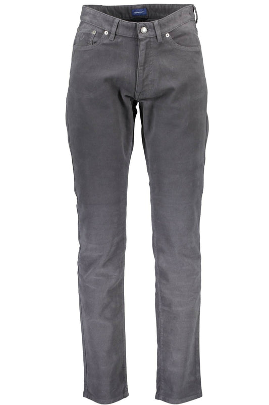 Chic Gray 5-Pocket Cotton Trousers