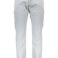 Chic Gray Cotton Trousers with Classic Logo Detail