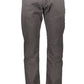 Elegant Gray Cotton Stretch Trousers