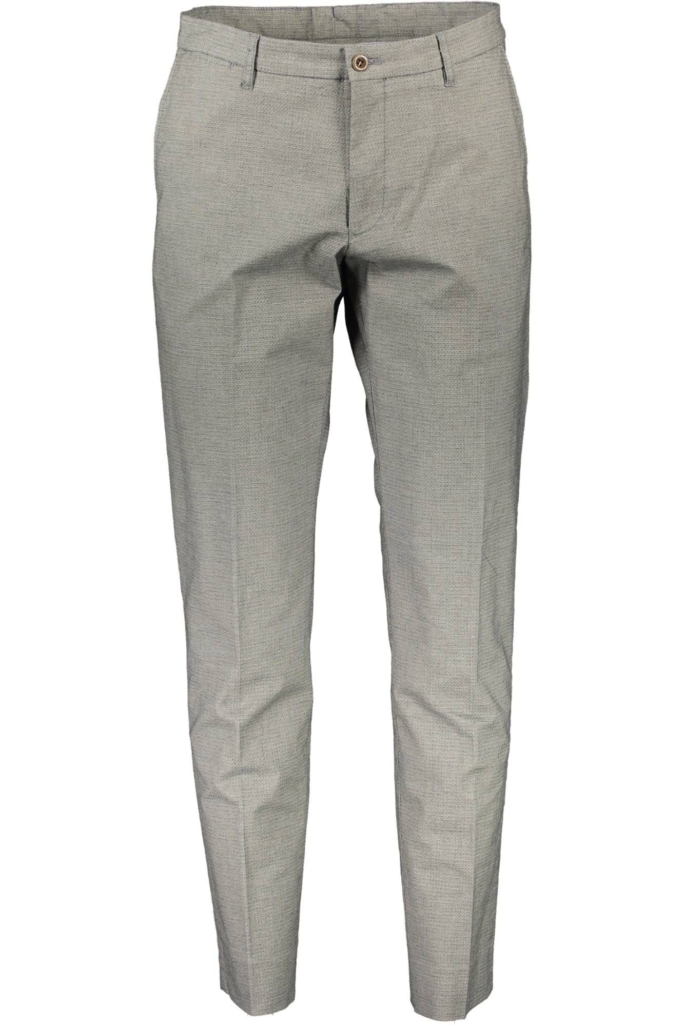 Sophisticated Gray Cotton Trousers