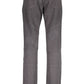 Sleek Gray Slim-Fit Cotton Trousers