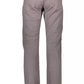 Sophisticated Gray Cotton Stretch Trousers