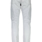 Chic Gray Cotton Trousers with Classic Logo Detail