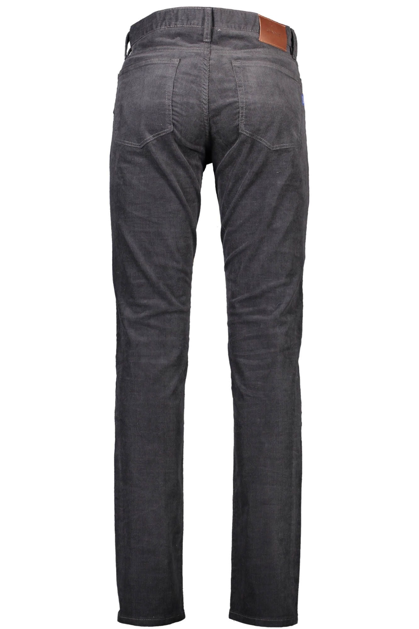 Sleek Gray 5-Pocket Cotton Trousers