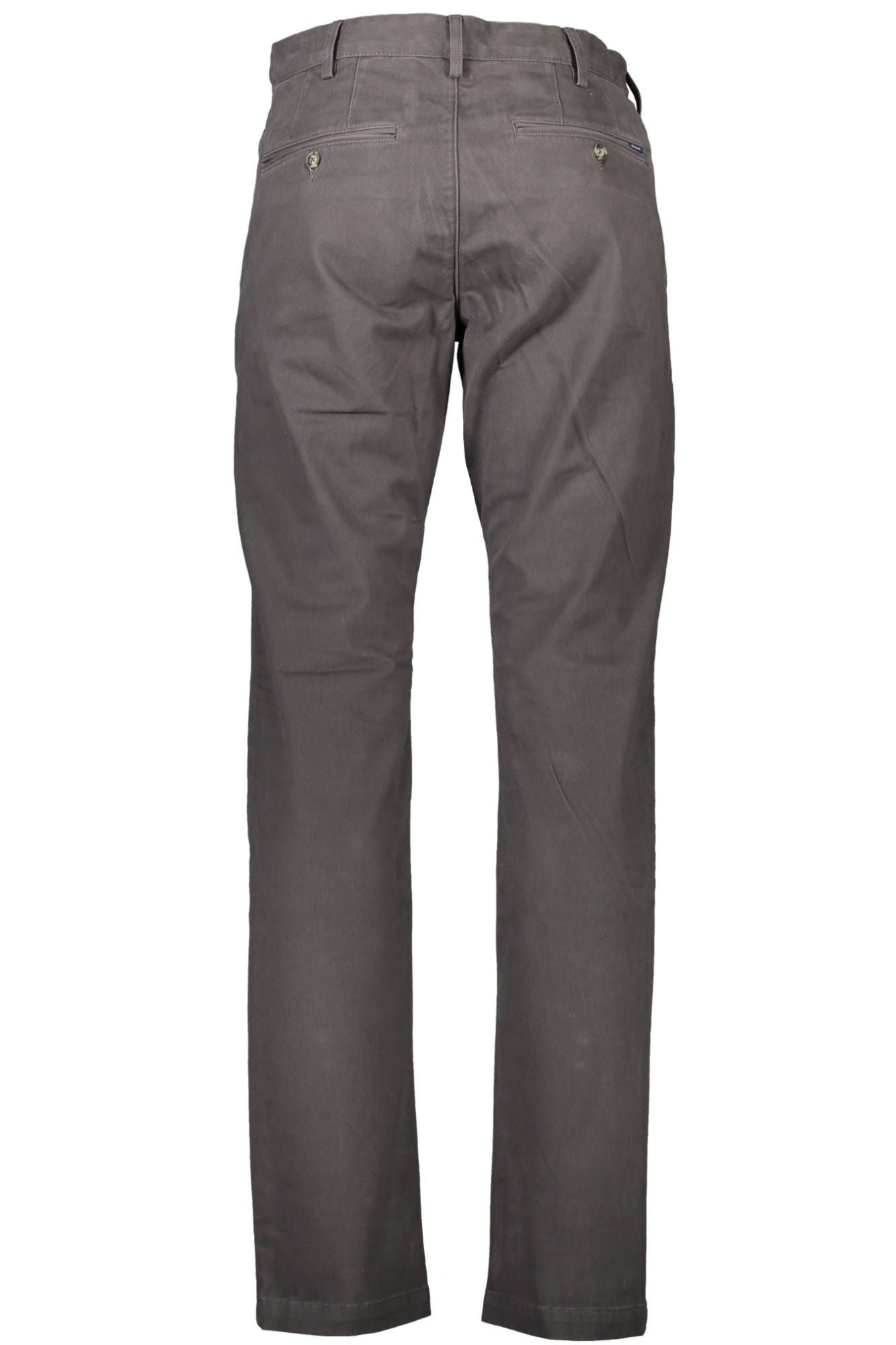 Elegant Gray Cotton Stretch Trousers