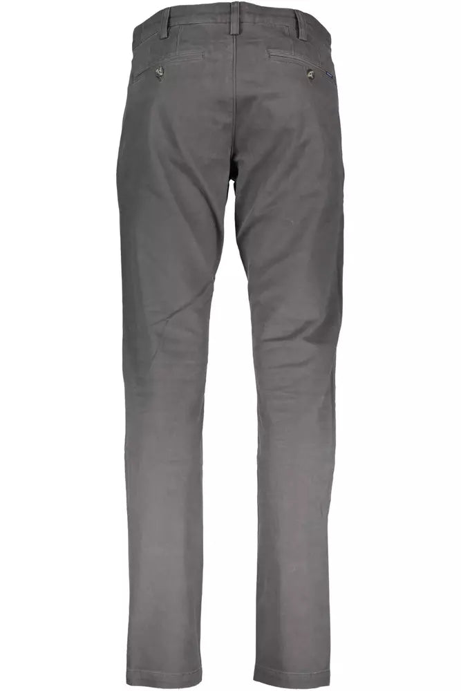 Sleek Gray Chinos with Subtle Stretch