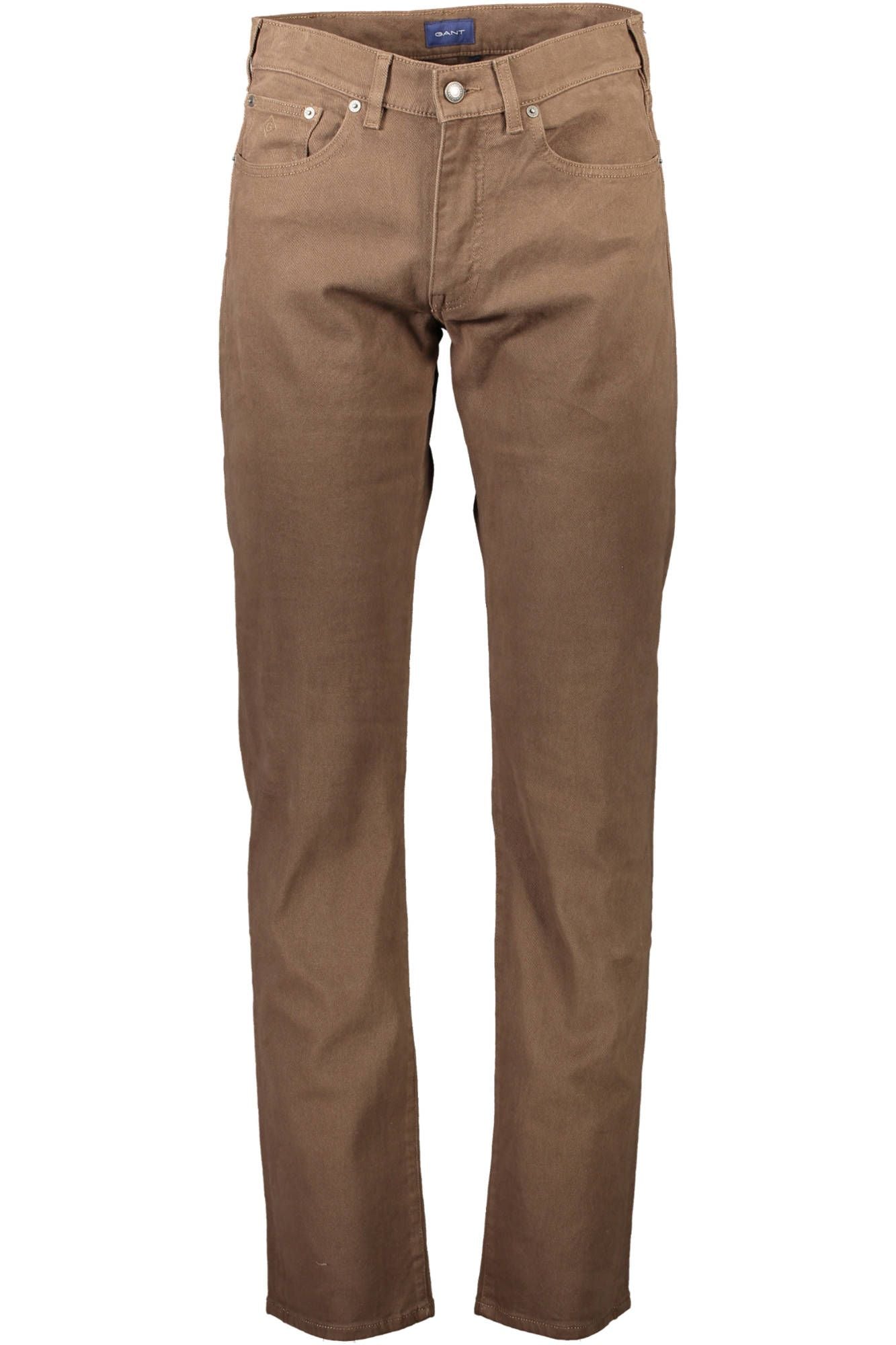 Chic Brown Cotton Trousers with Classic Logo