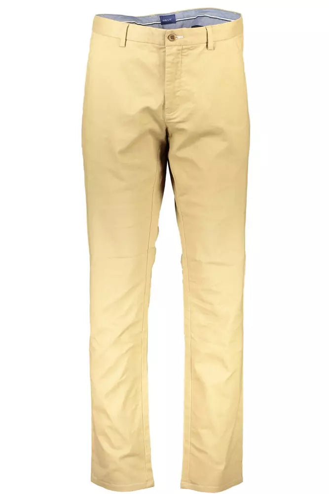 Chic Brown Four-Pocket Stretch Trousers