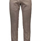 Chic Brown Wool-Blend Tailored Trousers