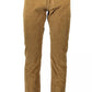Refined Brown Cotton Stretch Trousers