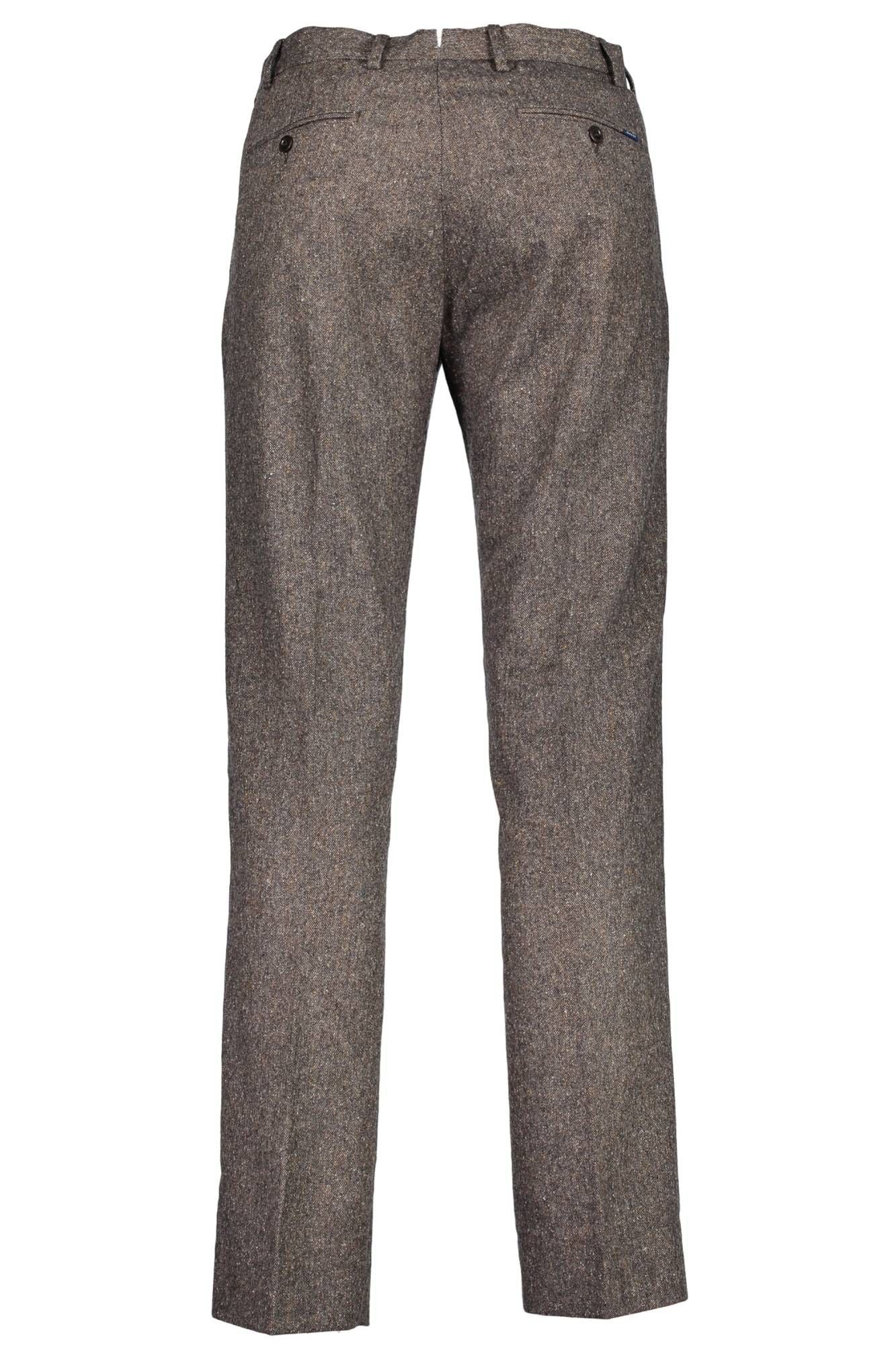 Silk Brown Trousers with Classic Four-Pocket Design