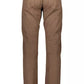 Chic Brown Cotton Stretch Trousers