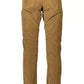 Refined Brown Cotton Stretch Trousers