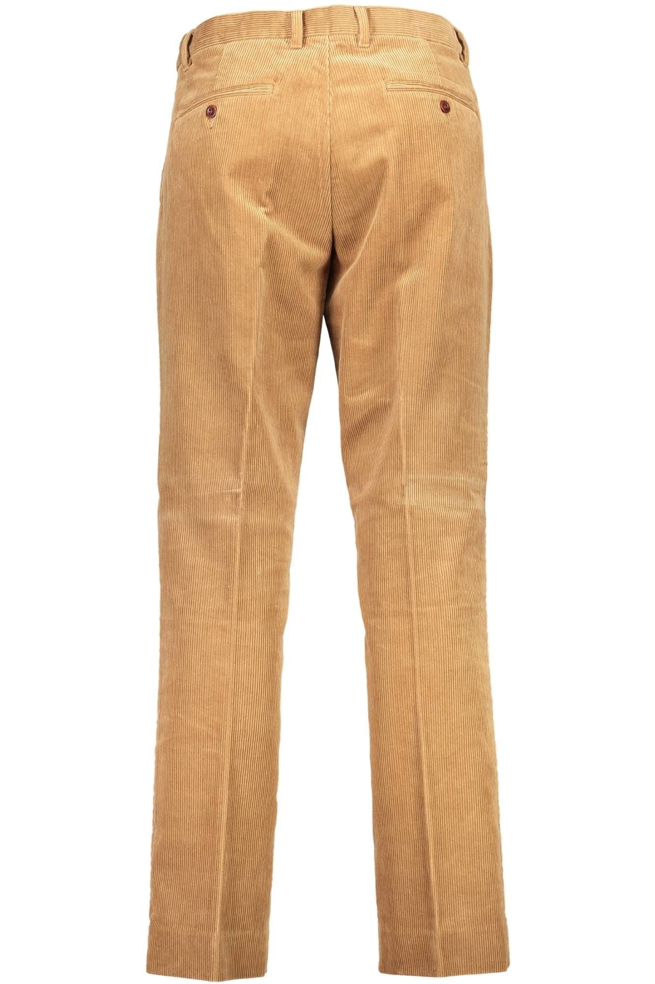 Chic Brown Slim Fit Cotton Trousers