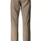 Classic Brown Cotton Trousers with Iconic Logo