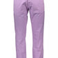 Chic Pink Cotton Stretch Trousers