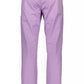 Chic Pink Cotton Stretch Trousers