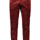 Elegant Slim Fit Red Trousers