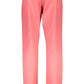 Elegant Red Cotton Stretch Trousers
