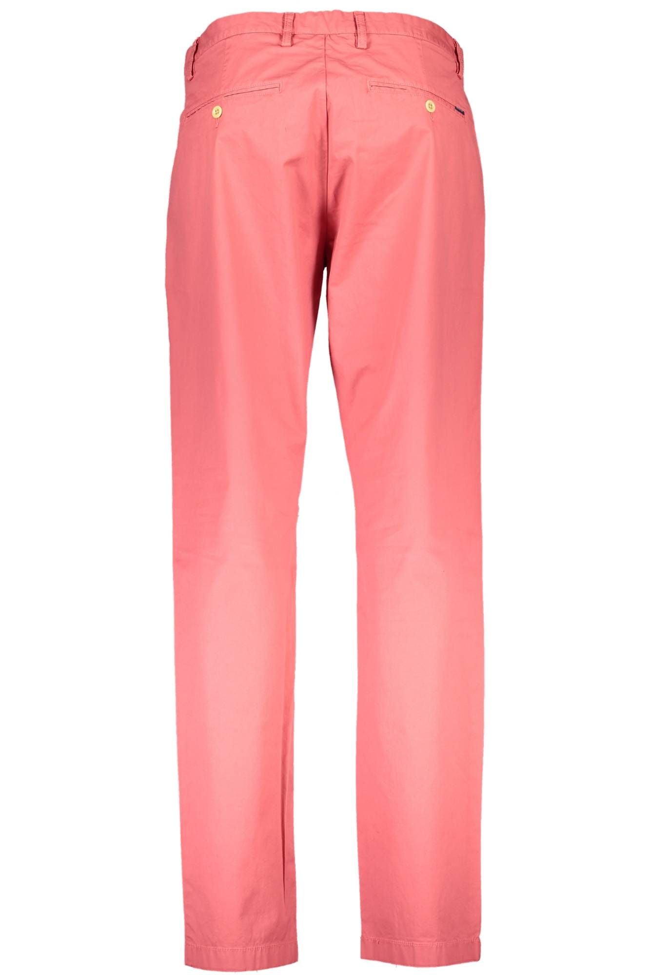 Elegant Red Cotton Stretch Trousers