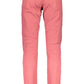 Chic Red Cotton Trousers with Logo Detail
