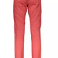 Chic Red Slim-Fit 5-Pocket Trousers