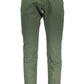 Classic Green Cotton Trousers with Logo Detail