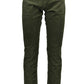 Chic Green Cotton Stretch Trousers