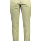 Chic Green Slim-Fit Cotton Pants